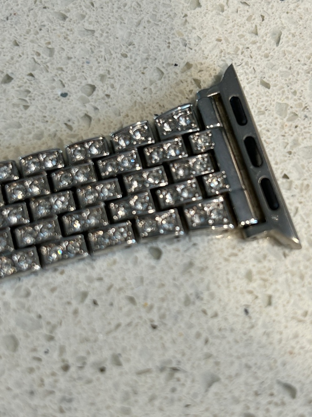 Luxe Crystal Apple Watch Bracelet ✨ Statement Jewelry Band | Silver Bling Strap - Picture 4 of 11